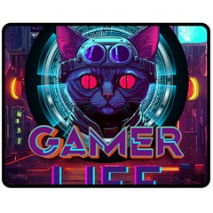 Gamer Life Two Sides Fleece Blanket (medium) by minxprints