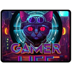 Gamer Life Two Sides Fleece Blanket (large)