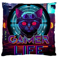 Gamer Life Standard Premium Plush Fleece Cushion Case (one Side)