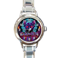 Gamer Life Round Italian Charm Watch by minxprints