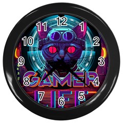 Gamer Life Wall Clock (black)