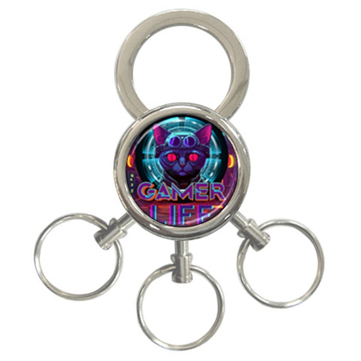 Gamer Life 3-Ring Key Chain