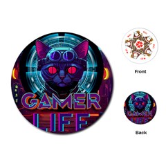 Gamer Life Playing Cards Single Design (round)