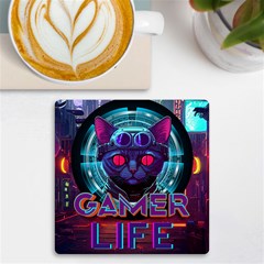 Gamer Life Uv Print Square Tile Coaster  by minxprints