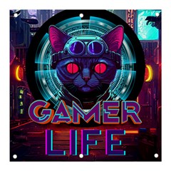 Gamer Life Banner And Sign 3  X 3  by minxprints