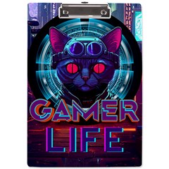 Gamer Life A4 Acrylic Clipboard by minxprints