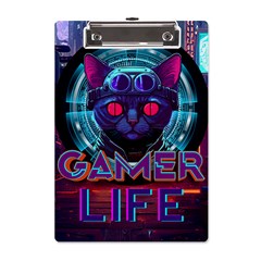 Gamer Life A5 Acrylic Clipboard by minxprints