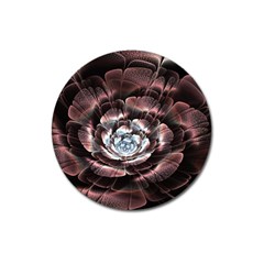 Flower Fractal Art Cool Petal Abstract Magnet 3  (round) by Semog4