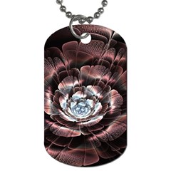 Flower Fractal Art Cool Petal Abstract Dog Tag (one Side) by Semog4