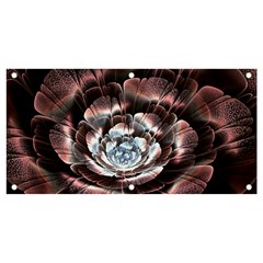 Flower Fractal Art Cool Petal Abstract Banner And Sign 4  X 2  by Semog4