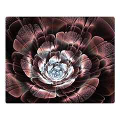 Flower Fractal Art Cool Petal Abstract Premium Plush Fleece Blanket (large) by Semog4