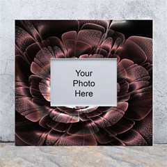 Flower Fractal Art Cool Petal Abstract White Wall Photo Frame 5  X 7  by Semog4