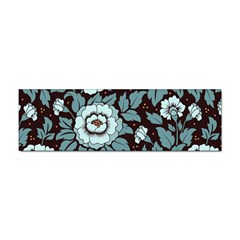 Vintage Floral Pattern Blue Damask Pattern Blue Vintage Sticker (bumper) by Semog4