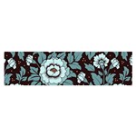 Vintage Floral Pattern Blue Damask Pattern Blue Vintage Oblong Satin Scarf (16  x 60 ) Front