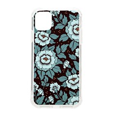 Vintage Floral Pattern Blue Damask Pattern Blue Vintage Iphone 11 Tpu Uv Print Case