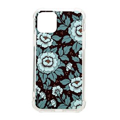 Vintage Floral Pattern Blue Damask Pattern Blue Vintage Iphone 11 Pro 5 8 Inch Tpu Uv Print Case by Semog4