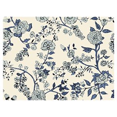 Vintage Background Blue Roses Rose Pattern Retro Premium Plush Fleece Blanket (extra Small)