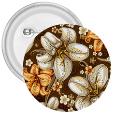 Flowers Pattern Floral Patterns Decorative Art 3  Buttons by Semog4