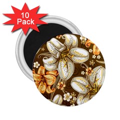 Flowers Pattern Floral Patterns Decorative Art 2 25  Magnets (10 Pack)  by Semog4