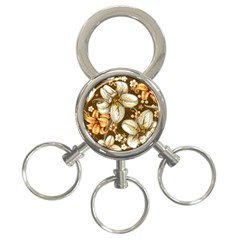 Flowers Pattern Floral Patterns Decorative Art 3-ring Key Chain by Semog4