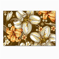 Flowers Pattern Floral Patterns Decorative Art Postcard 4 x 6  (pkg Of 10) by Semog4