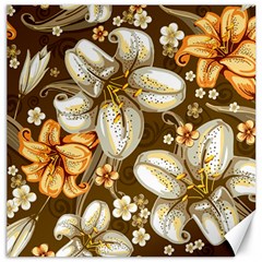 Flowers Pattern Floral Patterns Decorative Art Canvas 16  X 16  by Semog4