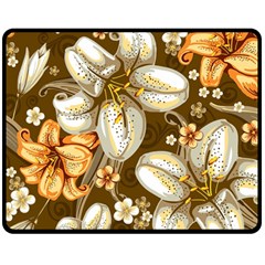 Flowers Pattern Floral Patterns Decorative Art Two Sides Fleece Blanket (medium) by Semog4