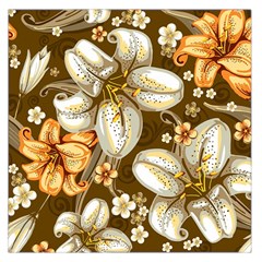 Flowers Pattern Floral Patterns Decorative Art Square Satin Scarf (36  X 36 ) by Semog4