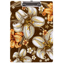 Flowers Pattern Floral Patterns Decorative Art A4 Acrylic Clipboard by Semog4