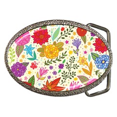 Colorful Flowers Pattern Abstract Patterns Floral Patterns Belt Buckles