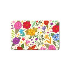 Colorful Flowers Pattern Abstract Patterns Floral Patterns Magnet (name Card) by Semog4