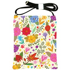 Colorful Flowers Pattern Abstract Patterns Floral Patterns Shoulder Sling Bag by Semog4