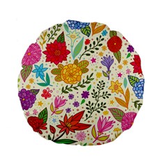 Colorful Flowers Pattern Abstract Patterns Floral Patterns Standard 15  Premium Round Cushions by Semog4