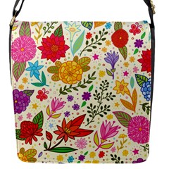 Colorful Flowers Pattern Abstract Patterns Floral Patterns Flap Closure Messenger Bag (s) by Semog4