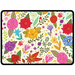 Colorful Flowers Pattern Abstract Patterns Floral Patterns Two Sides Fleece Blanket (large) by Semog4