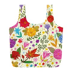 Colorful Flowers Pattern Abstract Patterns Floral Patterns Full Print Recycle Bag (l) by Semog4