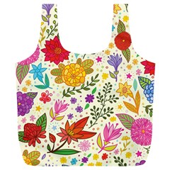 Colorful Flowers Pattern Abstract Patterns Floral Patterns Full Print Recycle Bag (xl) by Semog4