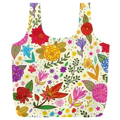 Colorful Flowers Pattern Abstract Patterns Floral Patterns Full Print Recycle Bag (xxl) by Semog4