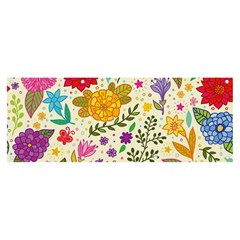 Colorful Flowers Pattern Abstract Patterns Floral Patterns Banner And Sign 8  X 3  by Semog4