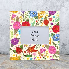 Colorful Flowers Pattern Abstract Patterns Floral Patterns White Box Photo Frame 4  X 6 