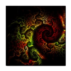 Green And Red Lights Wallpaper Fractal Digital Art Artwork Tile Coaster by Semog4