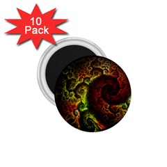 Green And Red Lights Wallpaper Fractal Digital Art Artwork 1 75  Magnets (10 Pack)  by Semog4