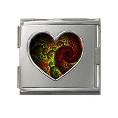 Green And Red Lights Wallpaper Fractal Digital Art Artwork Mega Link Heart Italian Charm (18mm)