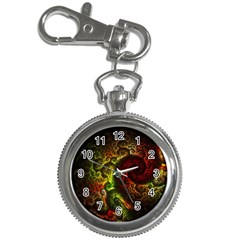 Green And Red Lights Wallpaper Fractal Digital Art Artwork Key Chain Watches by Semog4