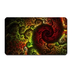 Green And Red Lights Wallpaper Fractal Digital Art Artwork Magnet (rectangular) by Semog4