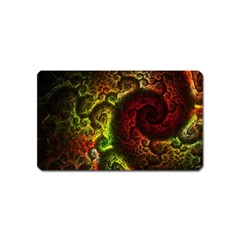 Green And Red Lights Wallpaper Fractal Digital Art Artwork Magnet (name Card) by Semog4