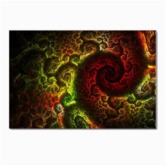 Green And Red Lights Wallpaper Fractal Digital Art Artwork Postcards 5  X 7  (pkg Of 10) by Semog4