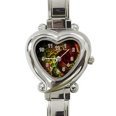 Green And Red Lights Wallpaper Fractal Digital Art Artwork Heart Italian Charm Watch by Semog4