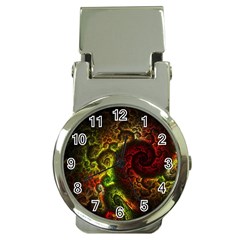 Green And Red Lights Wallpaper Fractal Digital Art Artwork Money Clip Watches by Semog4