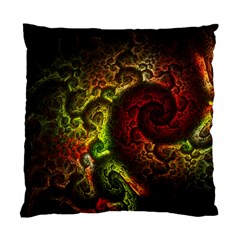 Green And Red Lights Wallpaper Fractal Digital Art Artwork Standard Cushion Case (two Sides) by Semog4